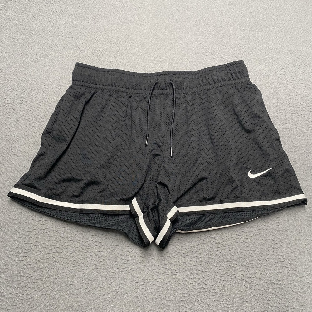 Nike Shorts Mens Medium Black Mesh Running Lined Athletic Swoosh 4 In DV7966-010